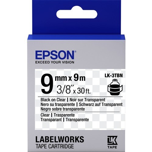 Ruban d'étiquettes Epson - 9 mm Largeur - Chrystal claire