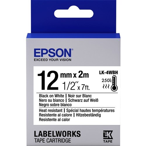 Etikettenband Epson LabelWorks LK-4WBH - 12 mm Breite - Thermotransfer - Weiß