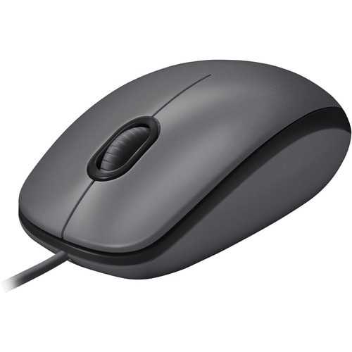 Mouse Logitech M100 - USB - Óptico - 3 Botón(es) - Negro - 1 - Cable - 1000 dpi - Rueda de desplazamiento - Simétrico