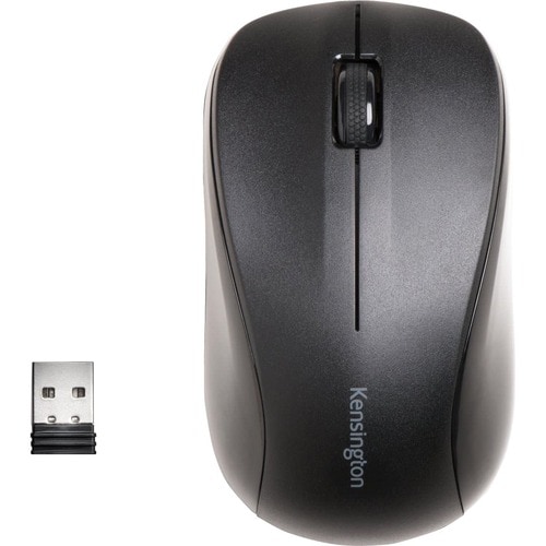 Kensington Mouse for Life Mouse - Radio Frequency - USB - Optical - 3 Button(s) - Black - Wireless - 1000 dpi - Scroll Whe