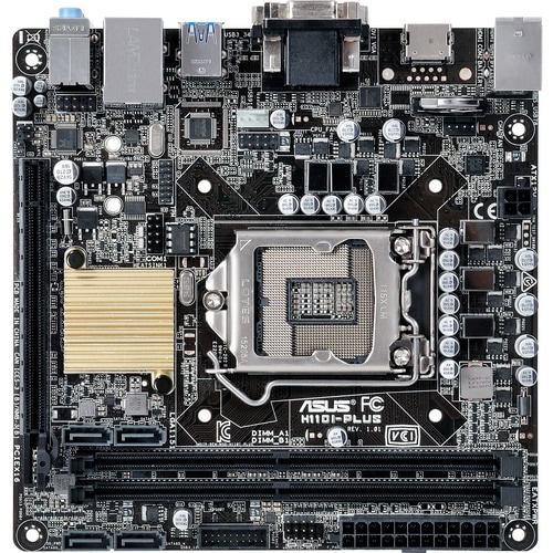 Asus H110I-PLUS Desktop Motherboard - Intel H110 Chipset - Socket H4 LGA-1151 - Mini ITX - 32 GB DDR4 SDRAM Maximum RAM - 