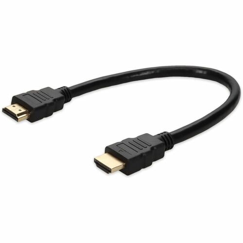 AddOn 1ft HDMI 1.3 Male to HDMI 1.3 Male Black Cable For Resolution Up to 2560x1600 (WQXGA) - 11.81" HDMI A/V Cable for Au