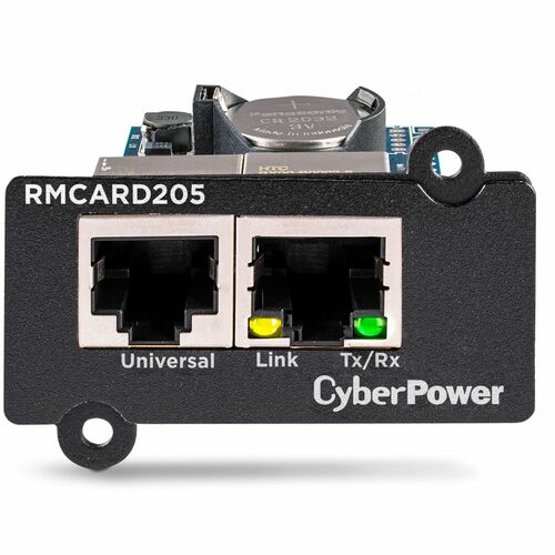 CyberPower Network Power Management RMCARD205 Remote Power Management Adapter - 2 x Network (RJ-45) Port(s) - Black