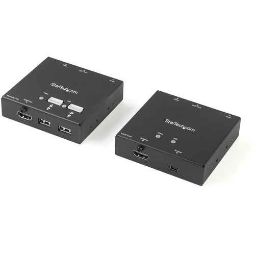 StarTech.com HDMI over CAT6 Extender with 4-port USB Hub - Remote HDMI over CAT5 or CAT6 - 165 ft (50m) - 1080p - 1 Input 