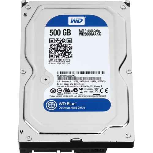WD-IMSourcing NOB Blue WD5000AAKX 500 GB 3.5" Internal Hard Drive - 7200rpm - 2 Year Warranty - 1 Pack