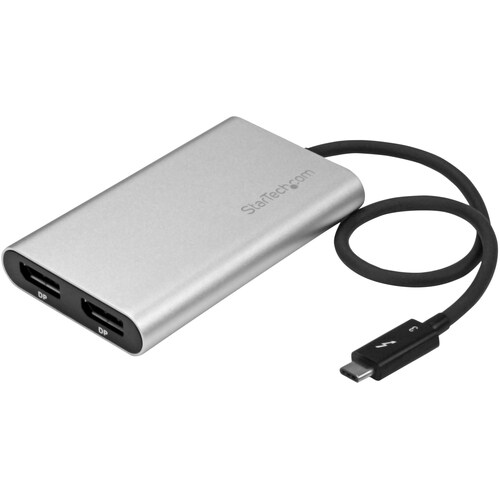 StarTech.com Thunderbolt 3 to Dual DisplayPort Adapter - 4K 60Hz - Windows Only Compatible - USB C Adapter - DP Adapter - 