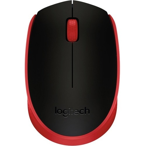 Logitech M171 Maus - Funkfrequenz - USB 2.0 - Optisch - Rot - Kabellos - 1000 dpi Auflösung - Scroll-Rad