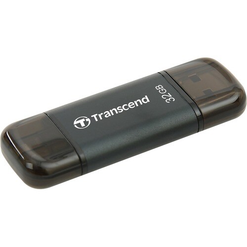 Transcend 32GB JetDrive Go 300 Lightning USB 3.1 Flash Drive - 32 GB - Lightning, USB 3.1 - Black