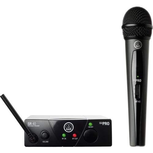 AKG WMS40 Mini Single Vocal Set - 537.90 MHz Operating Frequency - 40 Hz to 20 kHz Frequency Response - 65.62 ft Operating