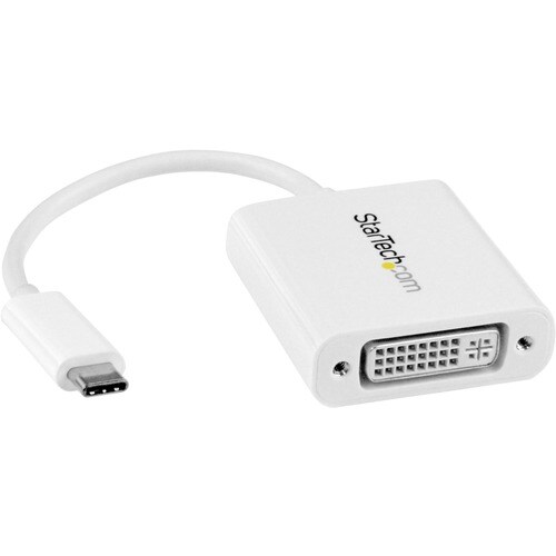 StarTech.com USB C to DVI Adapter - White - 1920x1200 - USB Type C Video Converter for Your DVI D Display / Monitor / Proj