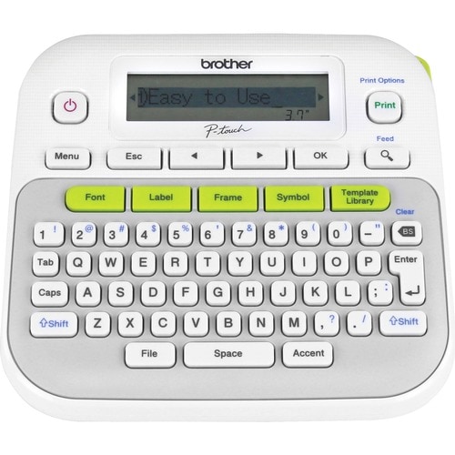 Brother P-touch PT-D210 Electronic Label Maker - Direct Thermal - 20 mm/s Mono - 180 dpi - Label, Tape3.50 mm, 6 mm, 9 mm,