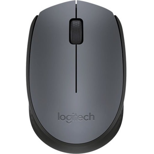 Logitech M171 Wireless Mouse - Wireless - Radio Frequency - Black, Grey - USB - 1000 dpi - Scroll Wheel - Symmetrical