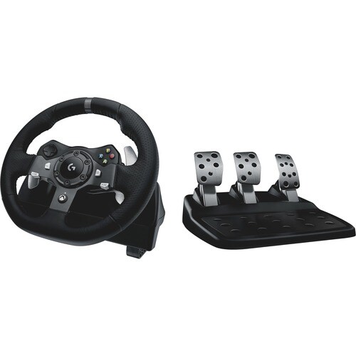 Logitech Driving Force G920 Gaming Pedal/Steering Wheel - Cable - USB - Xbox One, PC