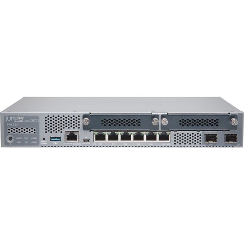 Juniper SRX320 Router - 6 Ports - PoE Ports - Management Port - 4 - Gigabit Ethernet - Desktop - 1 Year