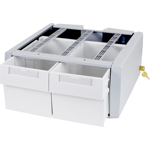 Ergotron SV43/44 Supplemental Double Tall Drawer - 1 lb Load Capacity - Gray, White