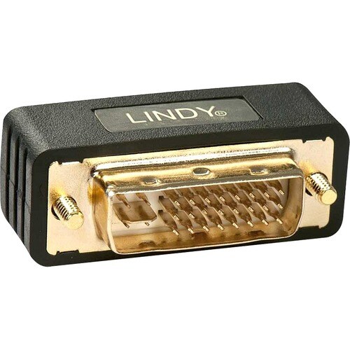 LINDY Premium Video Adapter - 1 x 25-pin DVI-I (Dual-Link) Video Male - 1 x 25-pin DVI-I (Dual-Link) Video Female - Gold C