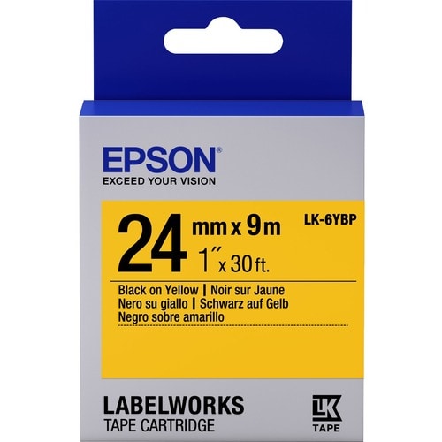 Epson LabelWorks LK-6YBP Label Tape - 24 mm Width - Thermal Transfer - Pastel Yellow