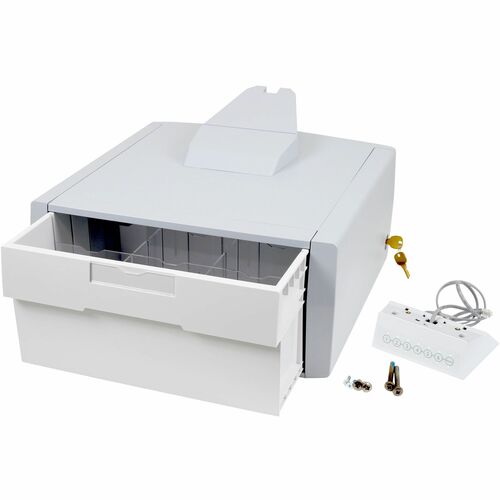 Ergotron Schublade - Groß - 907,2 g Belastbarkeit - Grau, Weiß - Tastensperre, Elektronische Sperre, Herausnehmbar, Schubl