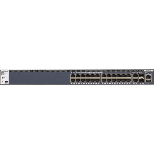 Conmutador de nivel 3 Netgear ProSafe M4300 M4300-28G (GSM4328S) 26 Puertos Gestionable - Gigabit Ethernet, 10 Gigabit Eth