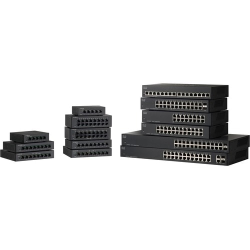 Cisco 110 SF110D-05 5 Ports Ethernet Switch - Fast Ethernet - 10/100Base-TX - 2 Layer Supported - Twisted Pair - Desktop, 