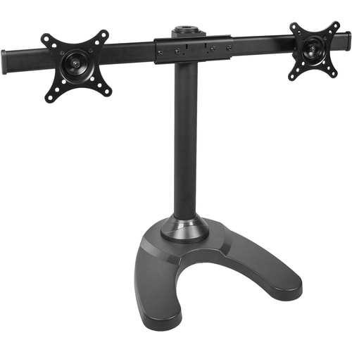 Freestanding Dual Monitor Desk Stand - 13" to 27", Max Load 22 lbs - 13" to 27" Screen Support - 44 lb Load Capacity - Fla