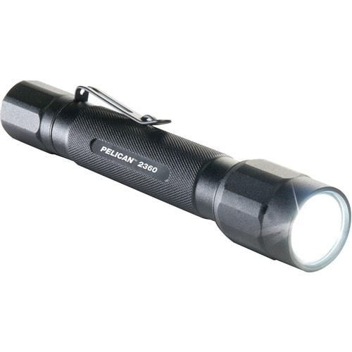 Pelican 2360 Tactical Flashlight - AA - Aluminum, Ethylene Propylene Diene Monomer (EPDM) Rubber, Carbon Steel - Black LED