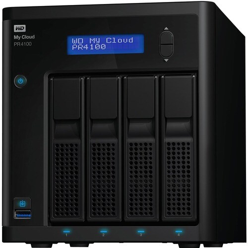 WD 8TB My Cloud PR4100 Pro Series Media Server with Transcoding, NAS - Network Attached Storage - Intel Pentium N3710 Quad