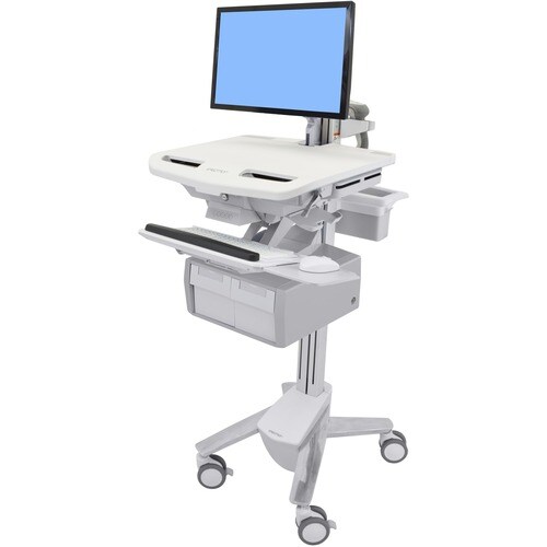 Ergotron StyleView Medical Cart für Bildschirmgröße: Bis zu 61 cm (24 Zoll) - 16,80 kg Tragfähigkeit, Display Type Support