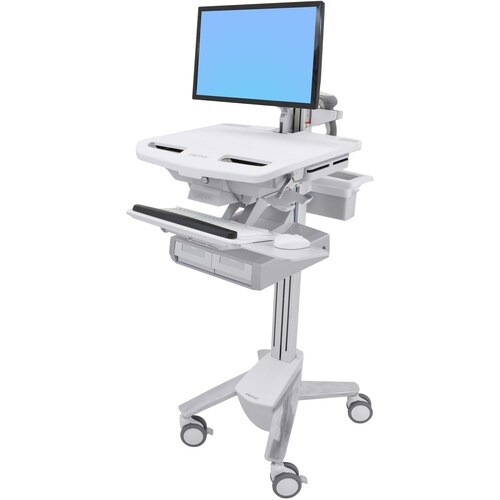 Ergotron StyleView Height Adjustable Display Stand - Up to 61 cm (24") Screen Support - 16.80 kg Load Capacity - Floor - P