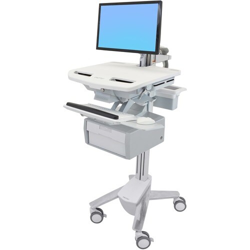 Ergotron StyleView Height Adjustable Display Stand - Up to 61 cm (24") Screen Support - 16.80 kg Load Capacity - Floor - P