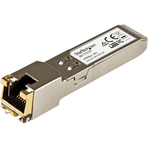 StarTech.com HPE J8177C Compatible SFP Module - 1000BASE-T - 1GE Gigabit Ethernet SFP SFP to RJ45 Cat6/Cat5e - 100m - HPE 