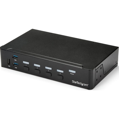 StarTech.com 4 Port HDMI KVM - HDMI KVM Switch - 1080p - USB 3.0 & Audio Support - KVM Video Switch (SV431HDU3A2) - Contro
