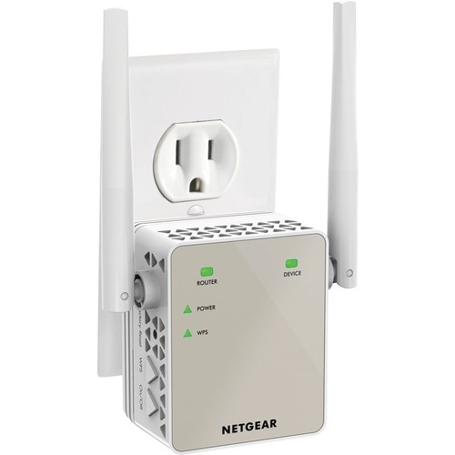 Netgear EX6120 Dual Band IEEE 802.11 a/b/g/n/ac 1.17 Gbit/s Wireless Range Extender - Indoor - 2.40 GHz, 5 GHz - External 