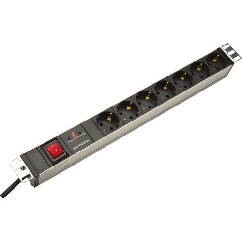 Digitus PDU - 7 x Type F (Schuko) - 16 A - 230 V AC Input - 4 kW - 1U - Rack-mountable