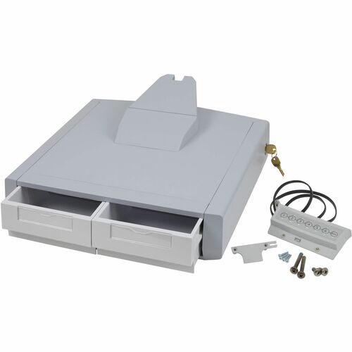 Ergotron Drawer - Medium - 907.2 g Load Capacity - Grey - Removable, Drawer Divider, Lockable