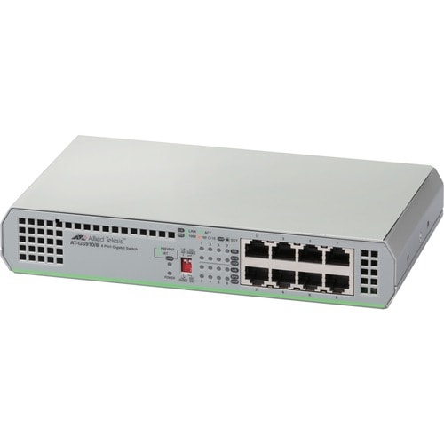 Allied Telesis CentreCOM GS910 AT-GS910/8 8 Anschlüsse Ethernet-Switch - Gigabit-Ethernet - 10/100/1000Base-TX - 3 Unterst