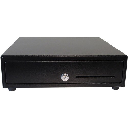 Tiroir-Caisse apg Genesis 1313 - 5 Billet - 8 Pièce de monnaie - 2 Slot Média - Acier inoxydable, Plastique - Noir - 99,8 