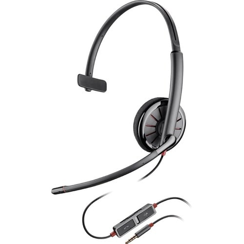Plantronics Blackwire C215 Wired Over-the-head Mono Headset - Monaural - Supra-aural - Noise Canceling - Mini-phone (3.5mm)