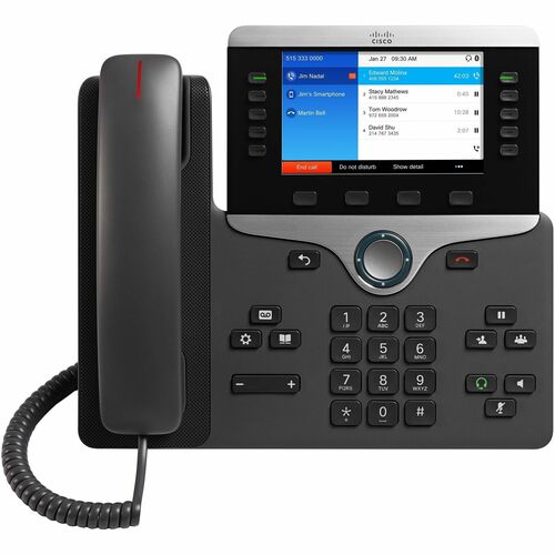 Cisco 8851NR Telefone IP - Montagem em parede - Carvão - VoIP - 2 x Rede (RJ-45) - PoE Ports