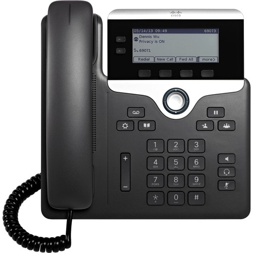 Téléphone IP Cisco 7821 - Filaire - Fixation au mur - Noir - 2 x Ligne Totale - VoIP - User Connect License, Enhanced User