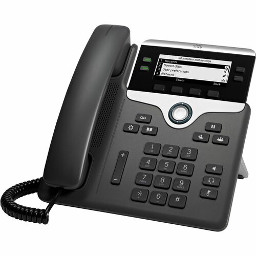 Telefono IP Cisco 7841 - A filo - A filo - Tabletop, Parato montabile - Nero - TAA Conforme - 4 x Linea totale - VoIP - 8,