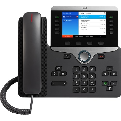 Cisco IP Phone 8841 shipped with multiplatform phone firmware - 5 x Total Line - VoIP - Unified Communications Manager, Un