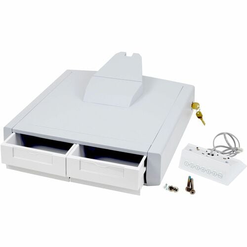 Ergotron SV43 Primary Double Drawer for LCD carts - Medium - 907.2 g Load Capacity - Removable, Drawer Divider, Lockable -
