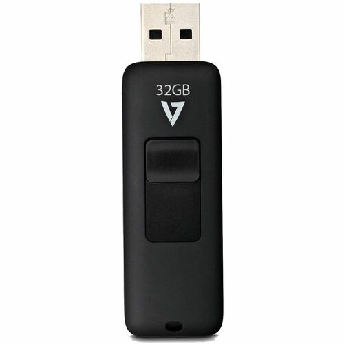 V7 VF232GAR-3E 32 GB USB 2.0 Flash Drive - Black - 5 Year Warranty