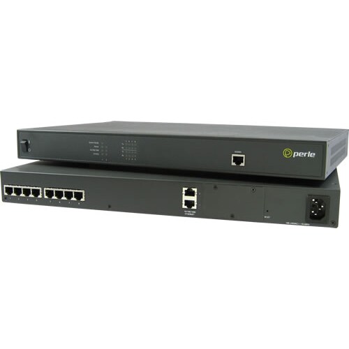 Perle IOLAN SDS8C Terminal Server - Twisted Pair - 2 x Network (RJ-45) - 10/100/1000Base-T - Gigabit Ethernet - Management