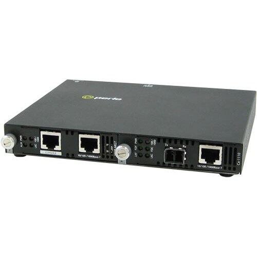 Perle SMI-1110-S2LC70 Transceiver/Media Converter - 2 Port(s) - 2 x Network (RJ-45) - Management Port - 1000Base-T, 1000Ba