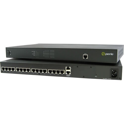 Perle IOLAN SDS16C Terminal Server - Twisted Pair - 2 x Network (RJ-45) - 10/100/1000Base-T - Gigabit Ethernet - Managemen
