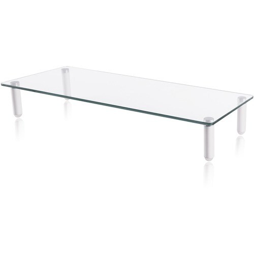 Newstar Transparent Monitor Stand (Clear Acrylic) - 25 kg Load Capacity - 8 cm Height x 56 cm Width x 21 cm Depth - Glass 