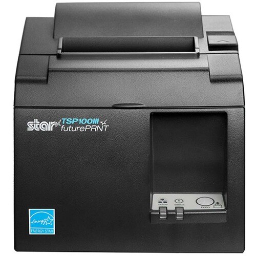 Star Micronics Thermal Printer TSP143IIILAN GY US - Ethernet - Locking Paper Chamber - Gray - Receipt Printer - 250 mm/sec