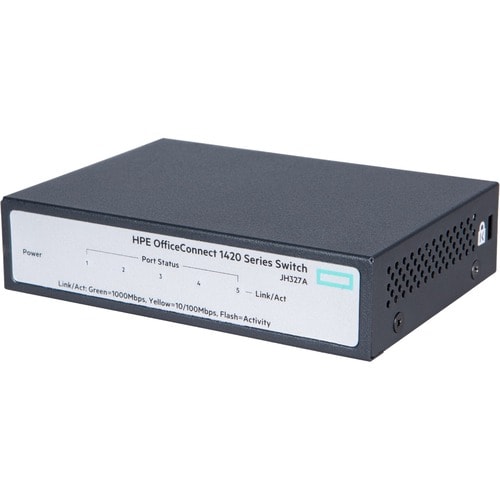 HPE OfficeConnect 1420 5G Switch - 5 Ports - Gigabit Ethernet - 10/100/1000Base-TX - 2 Layer Supported - Twisted Pair - Ra